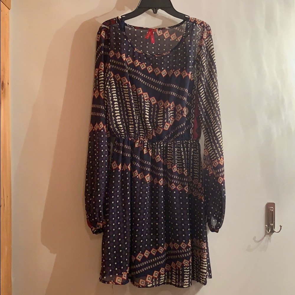 Red Camel patterned dress